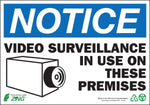 Zing Enterprises LLC Notice Video Surveillance Signs 1143 - 1.0 Each