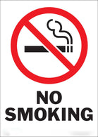Zing Enterprises Eco No Smoking Sign, No Smoking Text with Icon, Adhesive Label, 5" W x 7" H - 1831S - 1 Each
