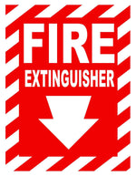 Zing Enterprises LLC Fire Extinguisher Signs with Arrow 1888S 1.0 Each-MDL-ZIG1888S