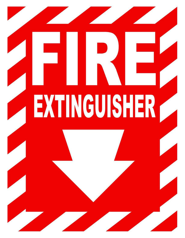 Zing Enterprises LLC Fire Extinguisher Signs with Arrow 1888S 1.0 Each-MDL-ZIG1888S