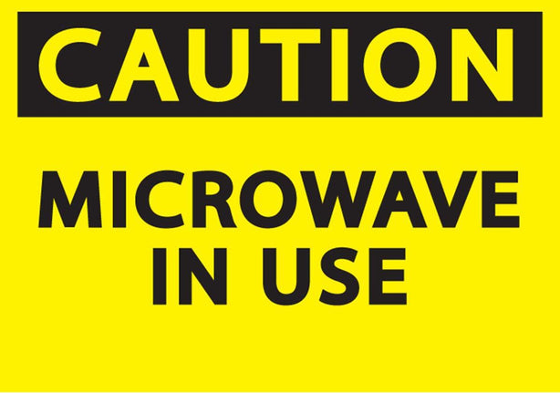 Zing Enterprises LLC Caution Microwave In Use Signs 1909 - 1.0 Each