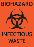Zing Enterprises Biohazard Sign, Biohazard Infectious Waste, Labels, 5" W x 7" H - 1914S - 2 Each