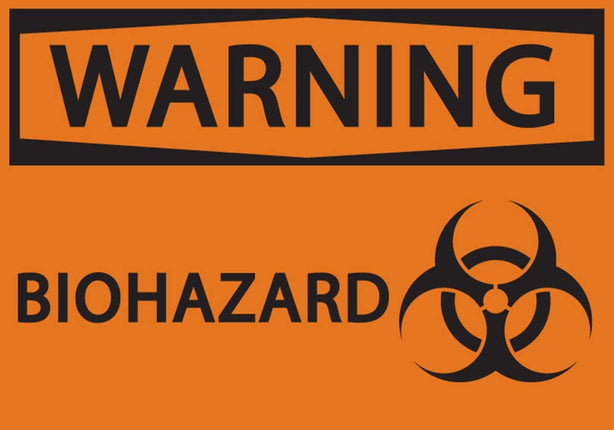 Zing Enterprises Biohazard Sign, Warning Biohazard, Plastic, 10" W x 7" H - 1919 - 1 Each
