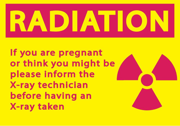 Zing Enterprises LLC Radiation Notify X-Ray Tech Signs 1933 - 1.0 Each