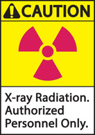 Zing Enterprises LLC Caution X-Ray Radiation Authorized Personnel Only Signs 1935 - 1.0 Each