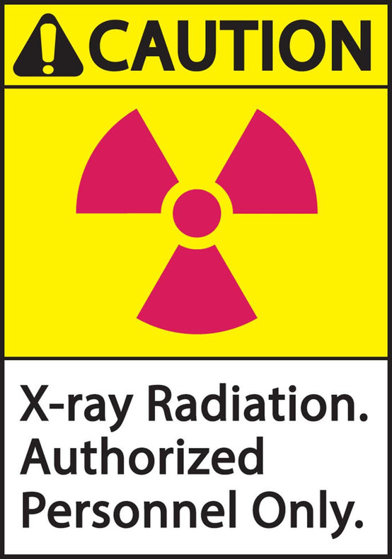 Zing Enterprises LLC Caution X-Ray Radiation Authorized Personnel Only Signs 1935 - 1.0 Each