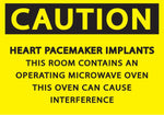 Zing Enterprises LLC Caution Heart Pacemaker Implants Signs 1937S - 1.0 Each