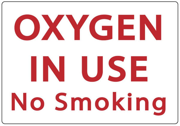 Zing Enterprises LLC Oxygen In Use No Smoking Signs 1939 - 1.0 Each