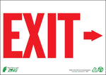 Zing Enterprises LLC Exit Right Arrow Signs 2081S - 1.0 Each