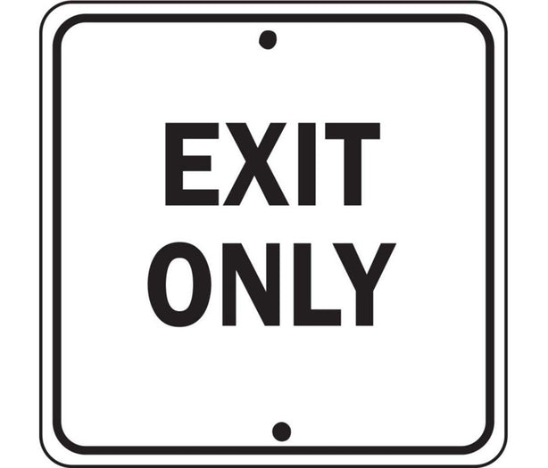 Enter and Exit Traffic Signs - 2247 - 1 Each - MDL-ZIG2247