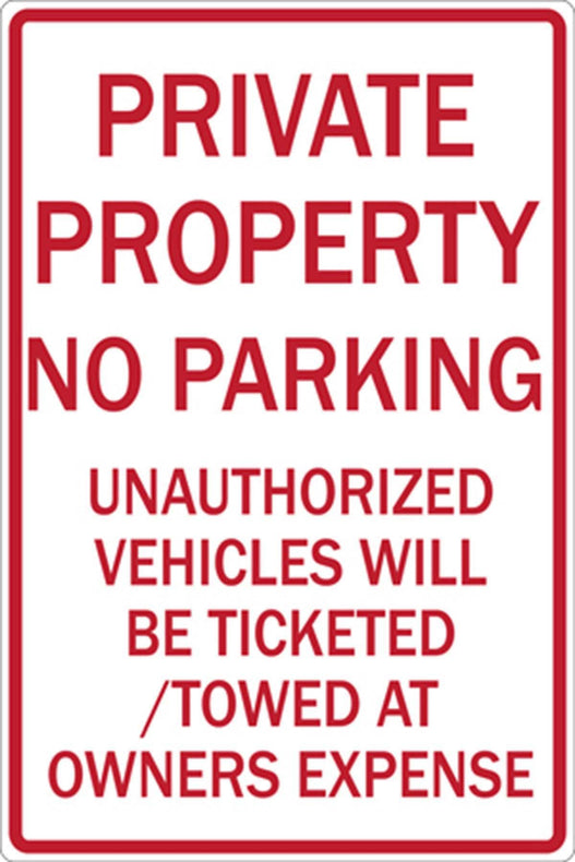 Private Property Signs - 2274 - 1 Each - MDL-ZIG2274