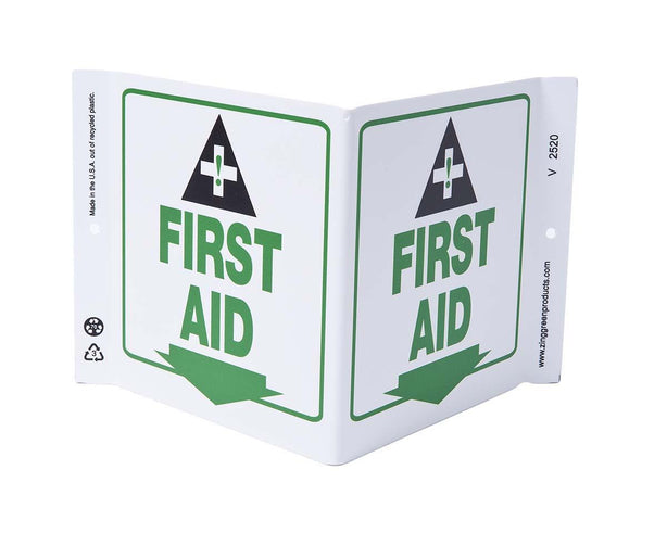 Zing Enterprises LLC First Aid V and L Projecting Signs - ZIG2520
