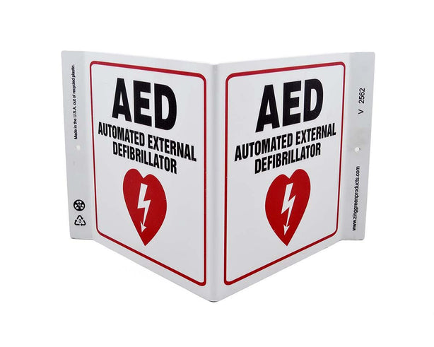 Zing Enterprises LLC AED V and L Projecting Signs 2562 - 1.0 Each