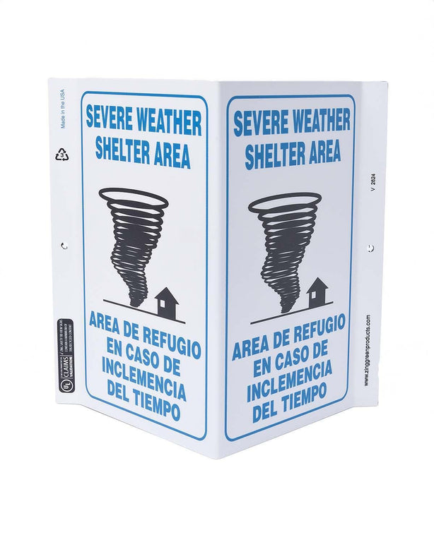 Zing Enterprises LLC Severe Weather Shelter V and L Projecting Signs - ZIG2624