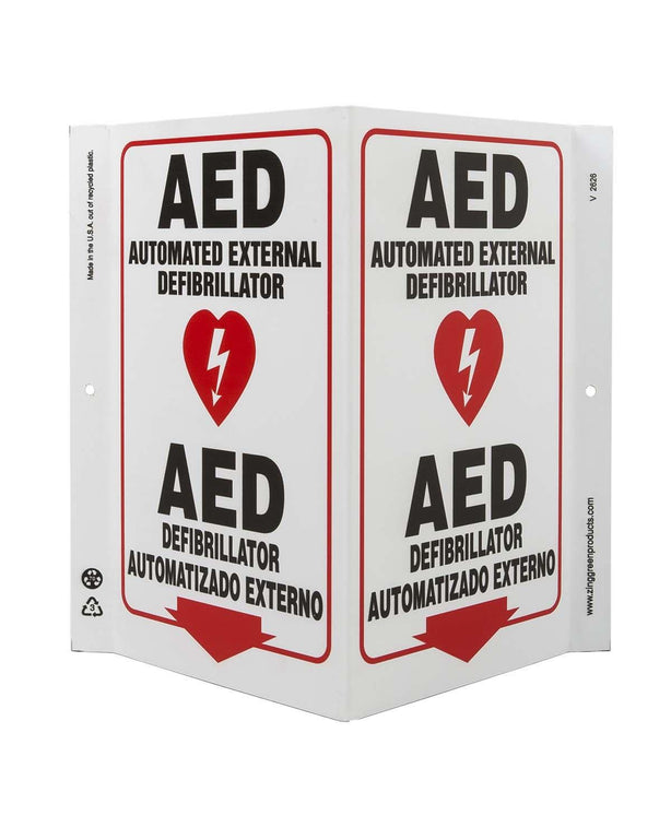 Zing Enterprises LLC AED V and L Projecting Signs - ZIG2626