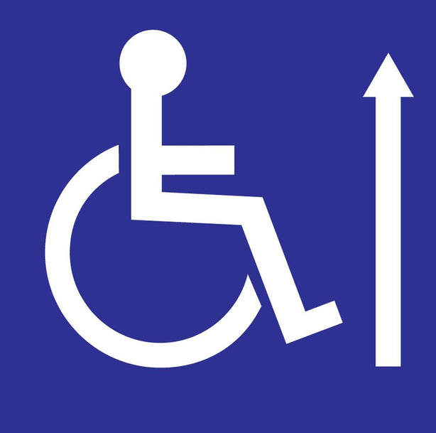 Zing Enterprises LLC Handicapped Accessible Ahead Arrow Decals 2721 - 2.0 Each
