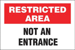 Zing Enterprises LLC Not An Entrance Security Sign 2743 - 1.0 Each