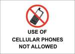 Zing Enterprises LLC No Cell Use Allowed Sign 2751 - 1.0 Each
