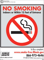 Zing Enterprises LLC Illinois No Smoking Signs 2850 - 1.0 Each