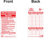 Zing Enterprises Safety Tag, Fire Extinguisher Recharge and Reinspection Record, Plastic, 3" W x 5.75" H - ZIG7016