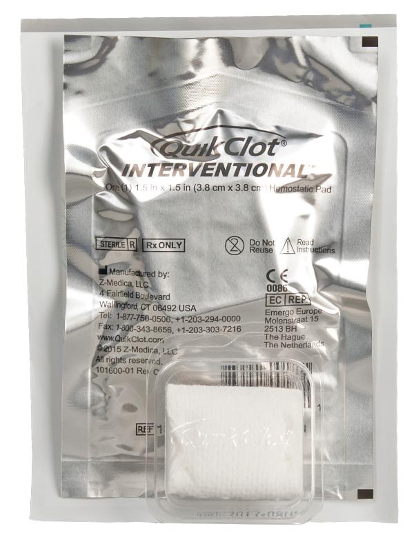 Z-Medica QuikClot Interventional Hemostatic Bandage 183 - 10.0 Each - MDL-ZME183