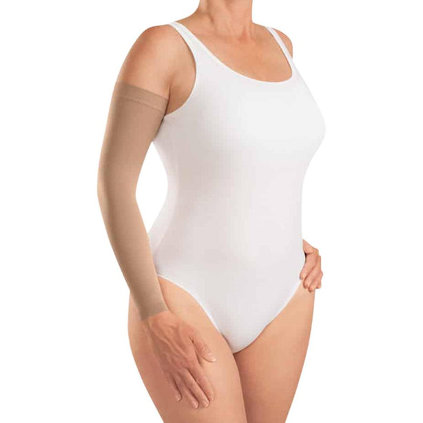 Harmony Arm Sleeve, 20-30 mmHg of Compression, Silicone Top Band, Sand Color, Size II, Mediven - 2Y01802